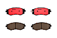 1998 Nissan 240SX - Front Ceramic Brake Pad Set, PRIME Series