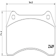 P36014 Front Low-Met Series Low-Metallic Brake Pad Set