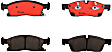 2016 Dodge Durango - Front Ceramic Brake Pad Set, With Heavy Duty Brakes; With Brake Code BR6, NAO Series