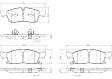 2016 Dodge Durango - Front Ceramic Brake Pad Set, With Heavy Duty Brakes; With Brake Code BR6, NAO Series