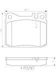 P50004N Front NAO Series Ceramic Brake Pad Set