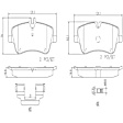 2006 Mercedes Benz C350 - Front Ceramic Brake Pad Set, 3.5L 6Cyl, PRIME Series