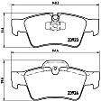 2005 Mercedes Benz G55 AMG - Rear Low-Metallic Brake Pad Set, 5.5L 8Cyl, PRIME Series