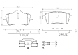 P50099N Rear NAO Series Ceramic Brake Pad Set