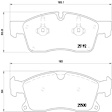 2014 Mercedes Benz GL350 - Front Low-Metallic Brake Pad Set, 3.0L 6Cyl, without Heavy Duty Brakes, PRIME Series