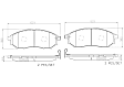 2012 Infiniti G25 - Front Ceramic Brake Pad Set, NAO Series