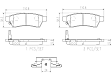 P56077N Rear NAO Series Ceramic Brake Pad Set