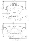 P59042N Rear NAO Series Ceramic Brake Pad Set