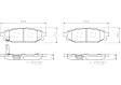 P78020N Rear NAO Series Ceramic Brake Pad Set