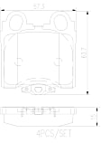 2003 Lexus GS300 - Rear Ceramic Brake Pad Set, 3.0L 6Cyl, PRIME Series