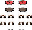 P83089N Rear NAO Series Ceramic Brake Pad Set
