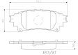 2016 Lexus GS350 - Rear Ceramic Brake Pad Set, PRIME Series