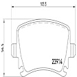 P85073 Rear Low-Met Series Low-Metallic Brake Pad Set