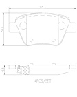 2012 Volkswagen GTI - Rear Ceramic Brake Pad Set, 2.0L 4Cyl, PRIME Series