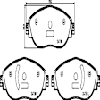 P85166 Front PRIME Series Low-Metallic Brake Pad Set