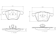 2014 Volvo XC90 - Front Ceramic Brake Pad Set, 3.2L 6Cyl, With 336 (mm) Brakes, NAO Series