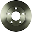 14010014 Rear, Driver or Passenger Side Brake Disc, Coated, Plain Surface, Solid, 5 Lugs, 245 mm