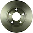 14010014 Rear, Driver or Passenger Side Brake Disc, Coated, Plain Surface, Solid, 5 Lugs, 245 mm
