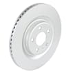 14011525 Rear, Driver or Passenger Side Brake Disc, Geomet Coated, Plain Surface, Vented, 5 Lugs, 330 mm