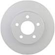 16010155 Front, Driver or Passenger Side Brake Disc, Geomet Coated, Plain Surface, Vented, 5 Lugs, 288.1 mm, QuietCast Series