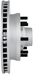 16010188 Front Brake Disc, Geomet Coated, Plain Surface, Vented, 8 Lugs, RWD, QuietCast Series