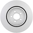 16010195 Front, Driver or Passenger Side Brake Disc, Geomet Coated, Plain Surface, Vented, 5 Lugs, 345 mm, QuietCast Series