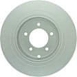 16011486 Rear, Driver or Passenger Side Brake Disc, Geomet Coated, Plain Surface, Solid, 5 Lugs, 302 mm, QuietCast Series