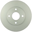 20010314 Front, Driver or Passenger Side Brake Disc, Geomet Coated, Plain Surface, Vented, 4 Lugs, 257.8 mm