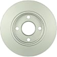 20010314 Front, Driver or Passenger Side Brake Disc, Geomet Coated, Plain Surface, Vented, 4 Lugs, 257.8 mm