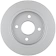 20010395 Rear, Driver or Passenger Side Brake Disc, Geomet Coated, Plain Surface, Solid, 4 Lugs, 252.8 mm, QuietCast Series