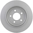 20010434 Rear, Driver or Passenger Side Brake Disc, Geomet Coated, Plain Surface, Solid, 5 Lugs, 301.8 mm, QuietCast Series