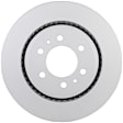 20011442 Front, Driver or Passenger Side Brake Disc, Geomet Coated, Plain Surface, Vented, 6 Lugs, 349.9 mm, QuietCast Series