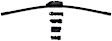 21CA Clear Advantage Series Wiper Blade, Frameless, 21 in. Length