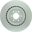 25011448 Front, Driver or Passenger Side Brake Disc, Geomet Coated, Plain Surface, Vented, 6 Lugs, 355 mm