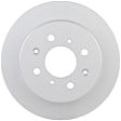 1995 Honda Civic del Sol - Rear, Driver or Passenger Side Brake Disc, Geomet Coated, Plain Surface, Solid, 4 Lugs, 238.7 mm, 1.6L 4Cyl
