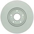 26011577 Front, Driver or Passenger Side Brake Disc, Geomet Coated, Plain Surface, Vented, 5 Lugs, 293 mm, QuietCast Series