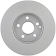 36010978 Front, Driver or Passenger Side Brake Disc, Coated, Plain Surface, Vented, 5 Lugs, 295.5 mm