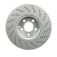 36010983 Brake Disc, Geomet Coated, Cross-Drilled, Vented, 5 Lugs, QuietCast Series
