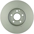 36010985 Front, Driver or Passenger Side Brake Disc, Geomet Coated, Plain Surface, Vented, 5 Lugs