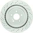 2013 Mercedes Benz CLS63 AMG - Rear, Driver or Passenger Side Brake Disc, Geomet Coated, Cross-Drilled, Vented
