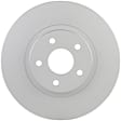 48011208 Front, Driver or Passenger Side Brake Disc, Geomet Coated, Plain Surface, Vented, 5 Lugs, 276.8 mm, QuietCast Series