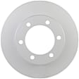 50011222 Front, Driver or Passenger Side Brake Disc, Geomet Coated, Plain Surface, Vented, 6 Lugs, 296.5 mm, QuietCast Series