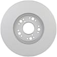 50011248 Front, Driver or Passenger Side Brake Disc, Geomet Coated, Plain Surface, Vented, 5 Lugs, 296 mm, QuietCast Series