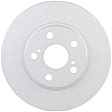 50011299 Front, Driver or Passenger Side Brake Disc, Geomet Coated, Plain Surface, Vented, 5 Lugs, 255 mm, 1.5L, 4Cyl, QuietCast Series
