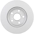 50011299 Front, Driver or Passenger Side Brake Disc, Geomet Coated, Plain Surface, Vented, 5 Lugs, 255 mm, 1.5L, 4Cyl, QuietCast Series