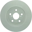 2009 Toyota Corolla - Rear, Driver or Passenger Side Brake Disc, Geomet Coated, Plain Surface, Solid, 5 Lugs, 259 mm, 1.8L 4Cyl, QuietCast Series