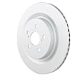 53011505 Rear, Driver or Passenger Side Brake Disc, Geomet Coated, Plain Surface, Vented, 5 Lugs, 338 mm