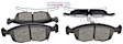 2017 Fiat 500 - Front Ceramic Brake Pad Set, 1.4L 4Cyl, Naturally Aspirated, GAS, QuietCast Series