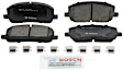 2001 Toyota Highlander - Front Ceramic Brake Pad Set, 2.4L 4Cyl, QuietCast Series