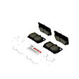 BE1113H Rear Blue Series Ceramic Brake Pad Set